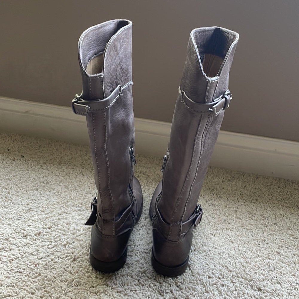Frye Phillip Riding Boots Tall 7.5 gray/taupe 🐴 - Picture 6 of 14